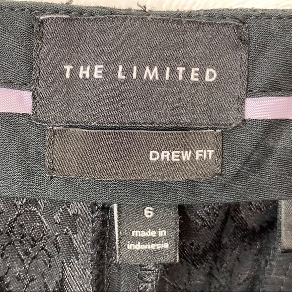 EUC Limited Brocade Gorgeous Black Drew Fit Slacks - Perfect for Xmas holidays! - Picture 7 of 9